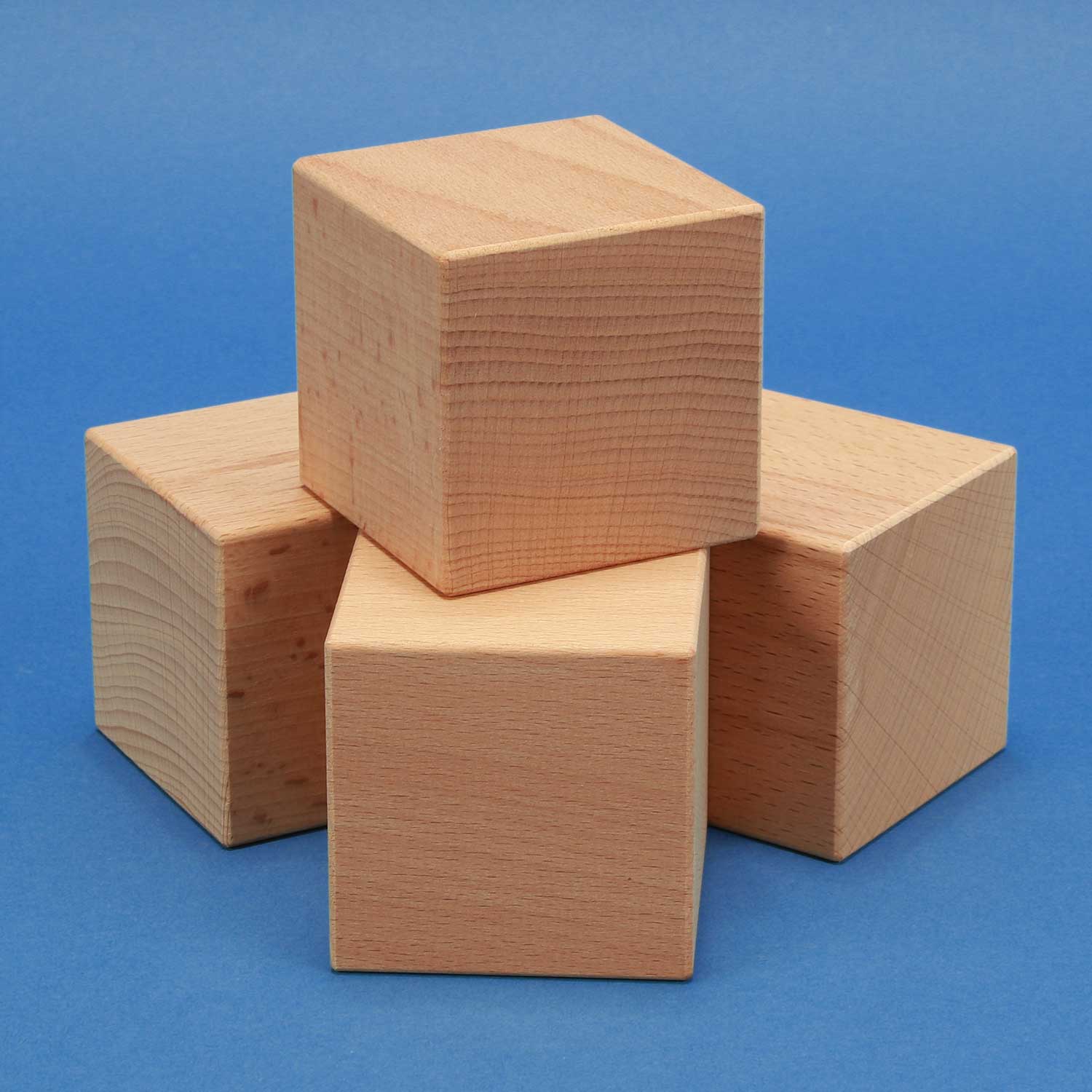 Cubes en bois de hêtre brut 15x15mm 100pcs
