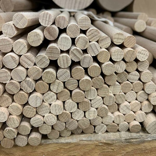 Zelfgenoegzaamheid Hoelahoep Bevestigen Ronde houten stokken Ø 6 mm 20 stuks 100 cm lang